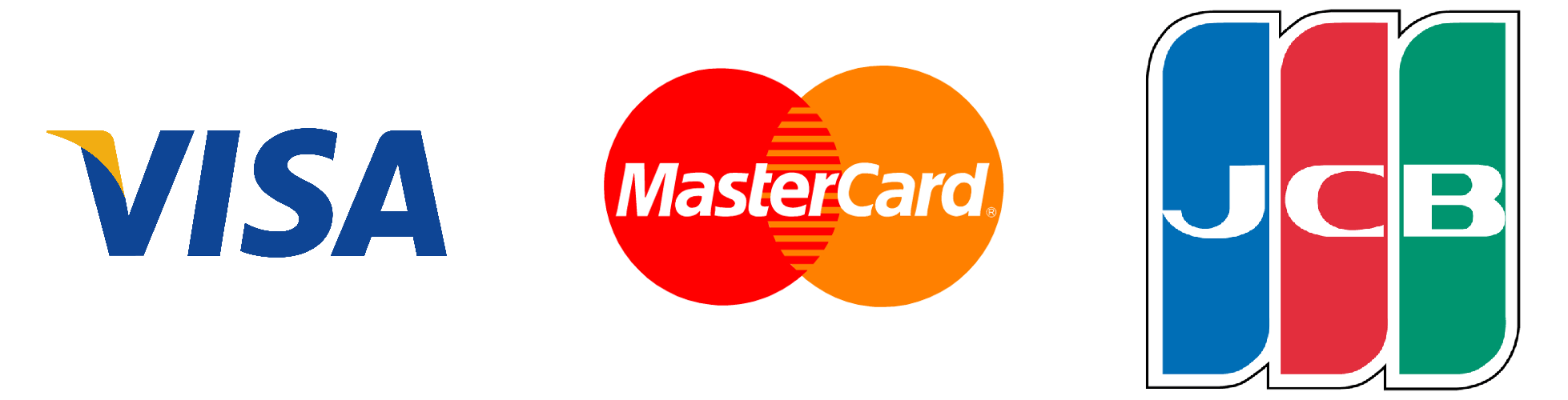 Visa, MasterCard, JCB